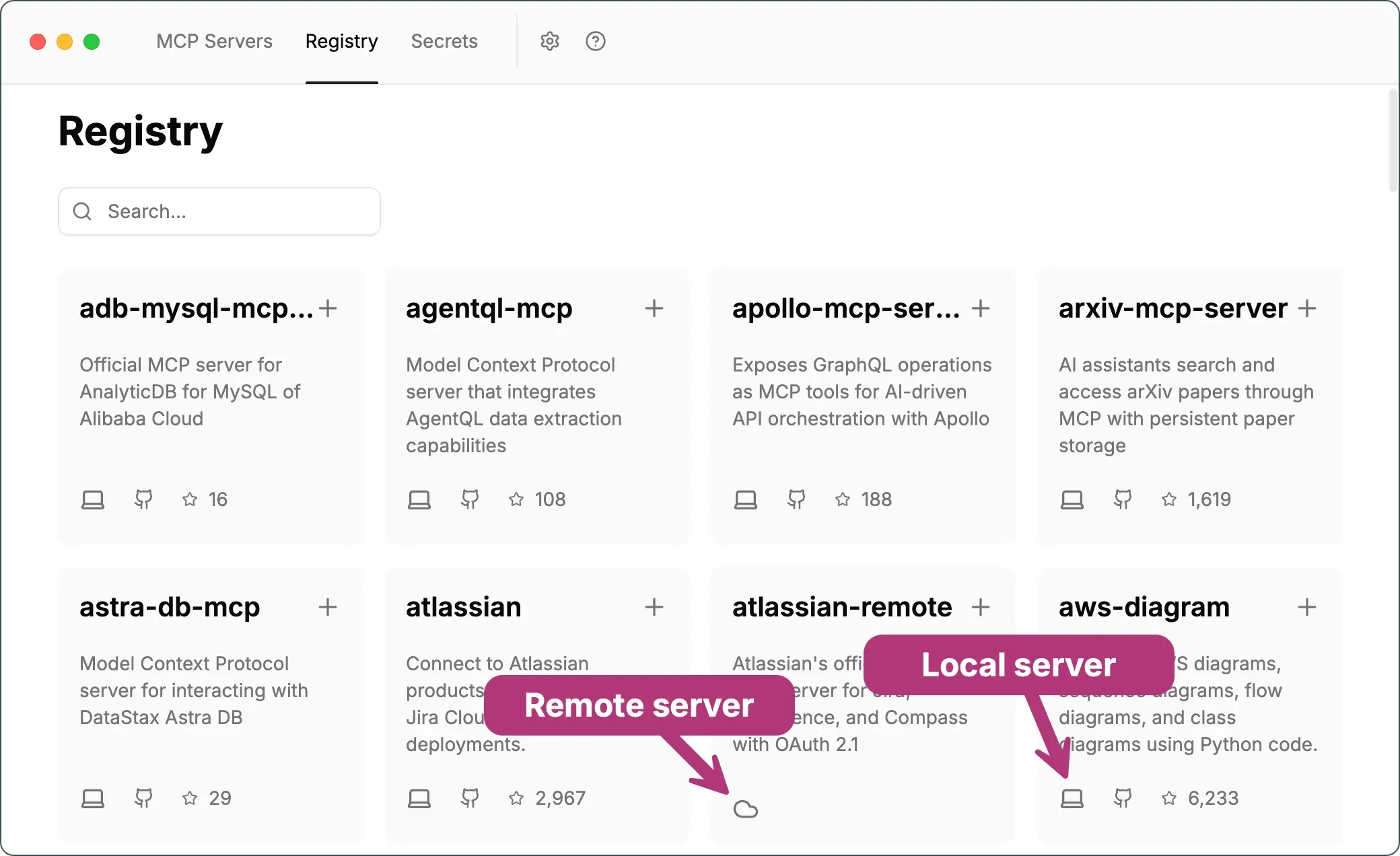 ToolHive Registry Page